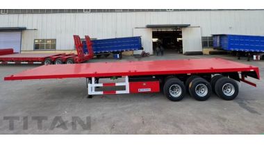 3 Axle 40 Foot Flatbed Trailer will sent to Tanzania