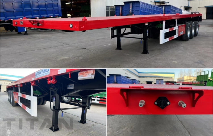 3 Axle 40 Foot Flatbed Trailer for Sale in Tanzania