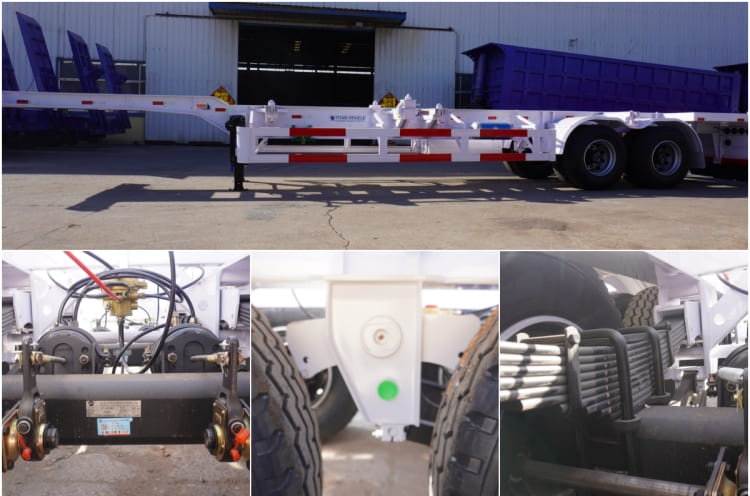 2 Axle Gooseneck Skeletal Semi Trailer for Sale in Tanzania