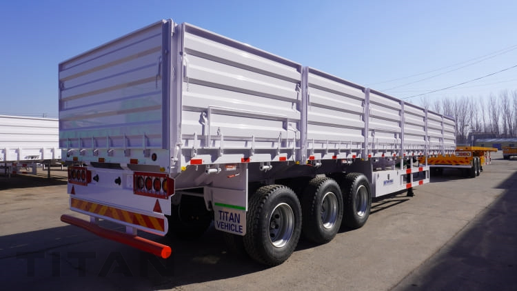 3 Axle 40 Ton Sidewall Bulk Cargo Semi Trailer for Sale in Congo