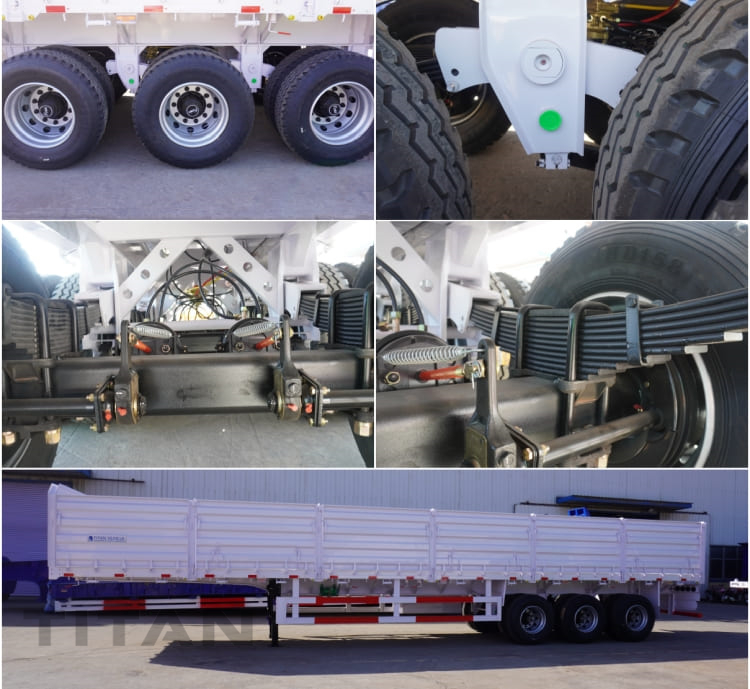 3 Axle 40 Ton Sidewall Bulk Cargo Semi Trailer for Sale in Congo