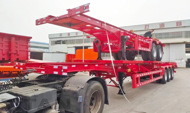 2 Axle 20 Ft and Tri Axle 40 Ft Shipping Container Chassis Trailer for sale in Congo