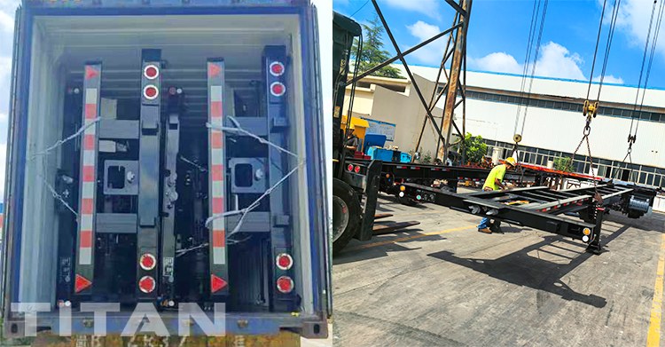 titan shipping container chassis trailer