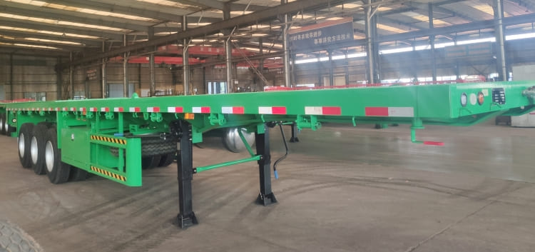 3 Axle 48 Foot Flatbed Semi Trailer for Sale Manufacturers in Port Sudan