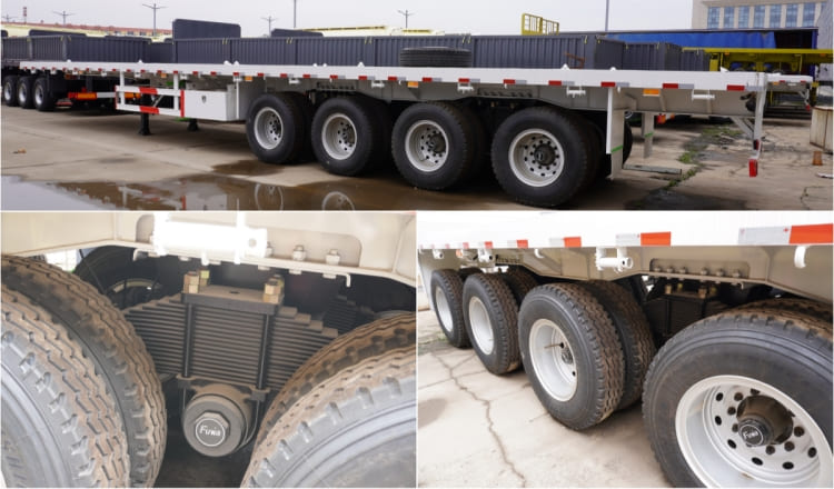 4 Axles 53 Ft Flatbed Truck Trailers for Sale Near Me in Kenya