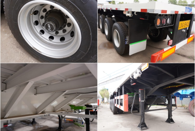 4 Axles 53 Ft Flatbed Truck Trailers for Sale Near Me in Kenya