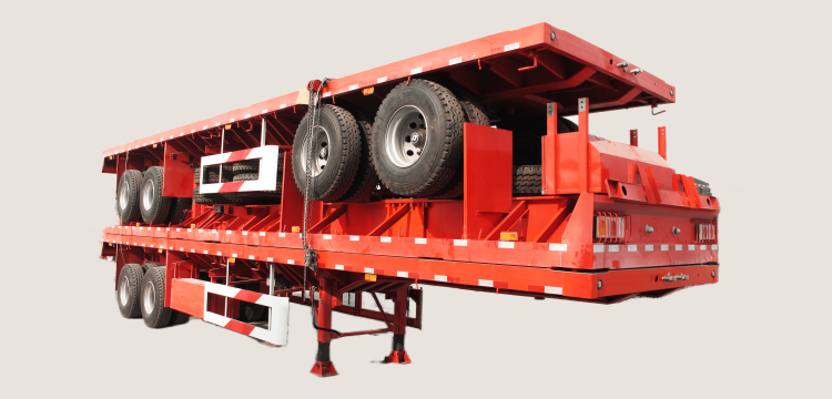  2 Axles 40ft Flatbed Container Trailer for Sale Manufacturers in Sierra Leone