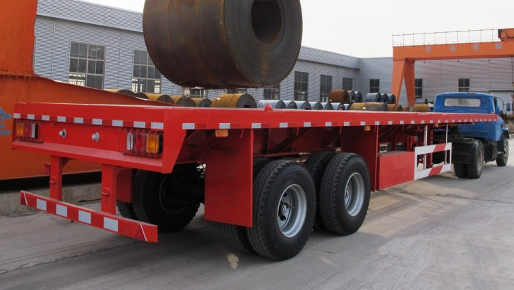  2 Axles 40ft Flatbed Container Trailer for Sale Manufacturers in Sierra Leone