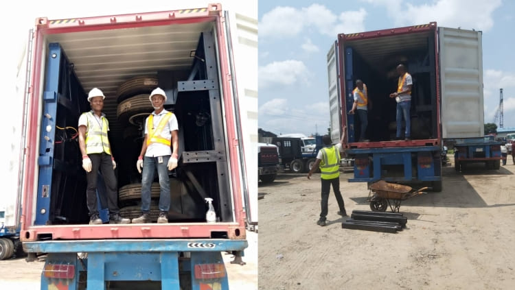 4 Axle 48 Ft Flatbed Container Semi Trailer for Sale in Nigeria