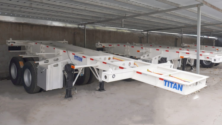 2 Axle 20 Ft Container Chassis Trailer for Sale Near Me in Malawi