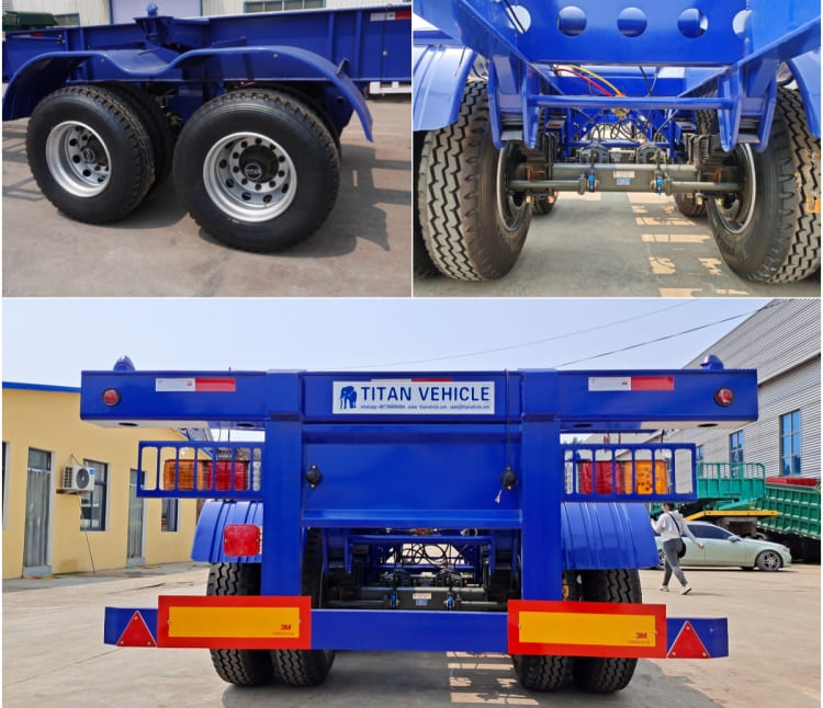 2 Axle 40 Ft Container Skeletal Semi Trailer for Sale in Senegal