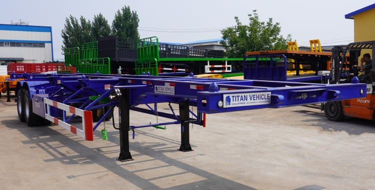 2 Axle 40 Ft Container Skeletal Semi Trailer for Sale in Senegal