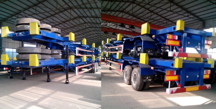 2 Axle 40 Ft Container Skeletal Semi Trailer for Sale in Senegal