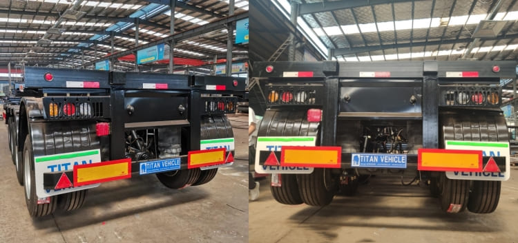 4 Axle 48 Ft Skeletal Chassis Semi Truck Trailers with Twist Lock for Sale in Mauritius