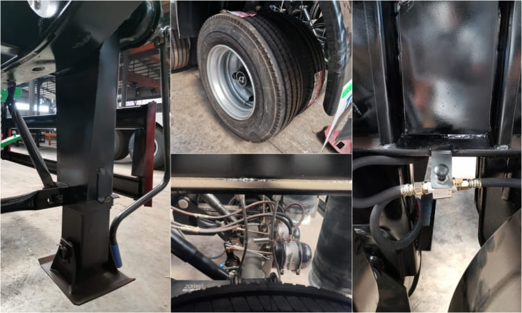 4 Axle 48 Ft Skeletal Chassis Semi Truck Trailers with Twist Lock for Sale