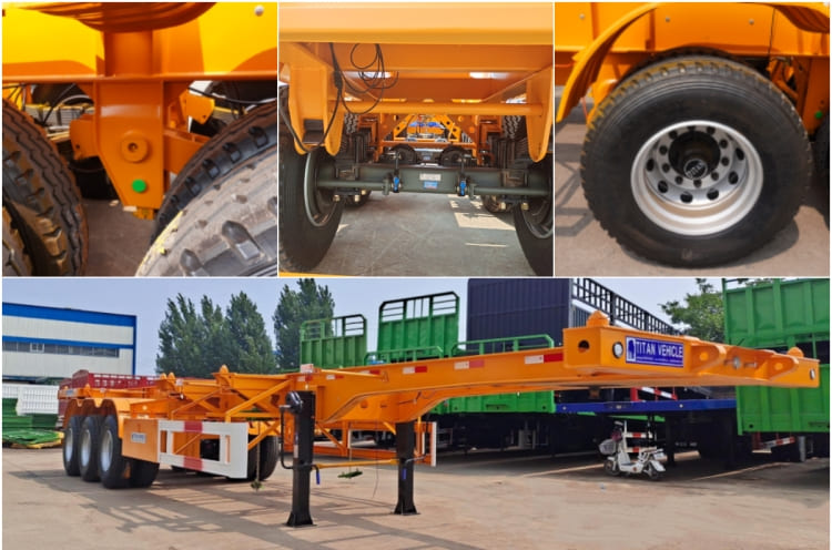 Tri Axle 40feet Skeletal Container Semi Trailer for Sale in Ghana