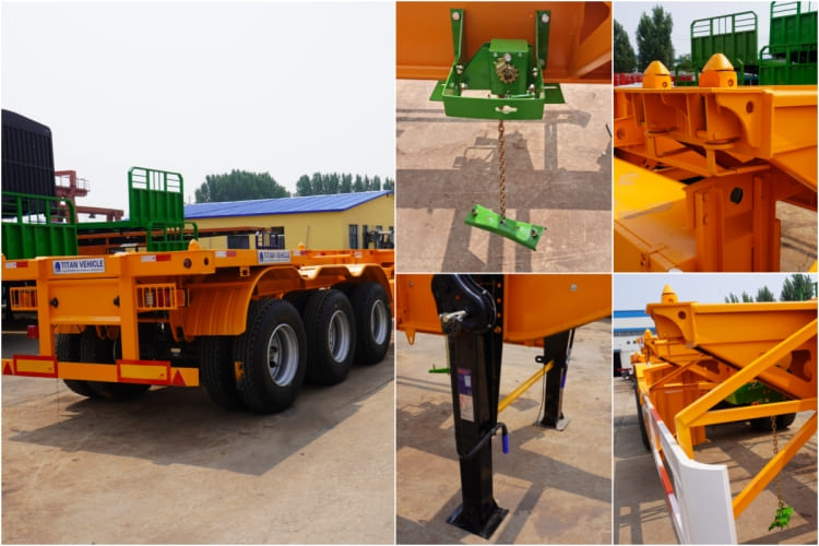 Tri Axle 40feet Skeletal Container Semi Trailer for Sale in Ghana