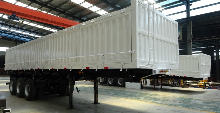 Tri Axle High Sided Drop Side Trailers |  Flatbed Trailers with Dropside Wall