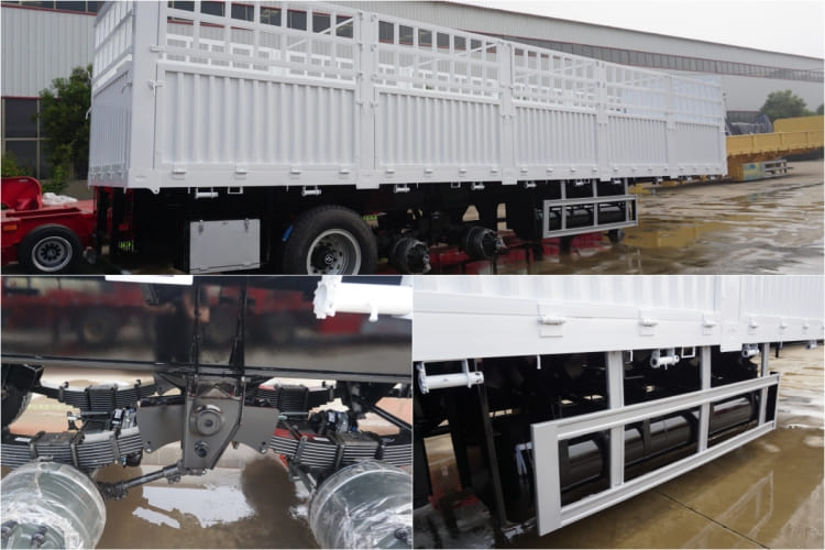 Tri Axle Livestock Fence Truck Semi Trailer for Sale in Zimbabwe Harare