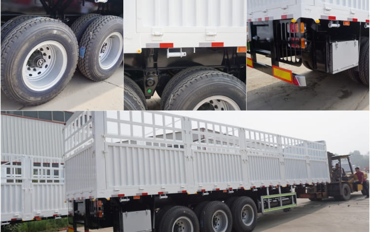 3 Axles Fence Cargo Semi Trailer for Sale in Malaysia