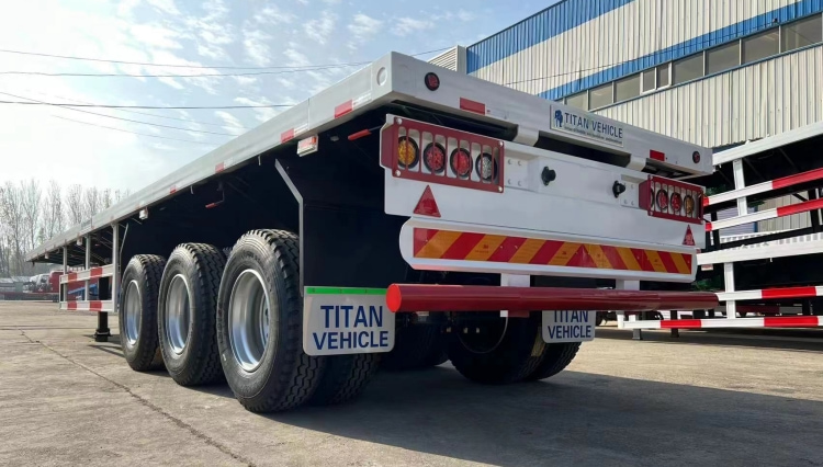 Flat Bed Trailers for Sale Near Me in Ghana | 3 Axle Flat Bed 40 Ft Trailers