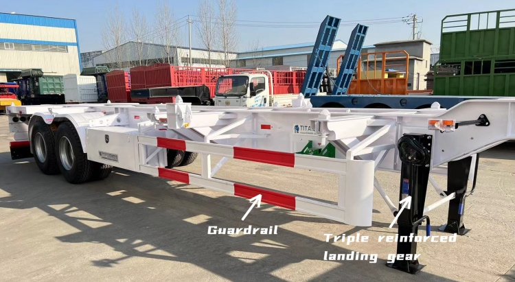 2 Axle 40ft Gooseneck Container Skeleton Trailer for Sale in Tanzania | Skeleton Container Trailer