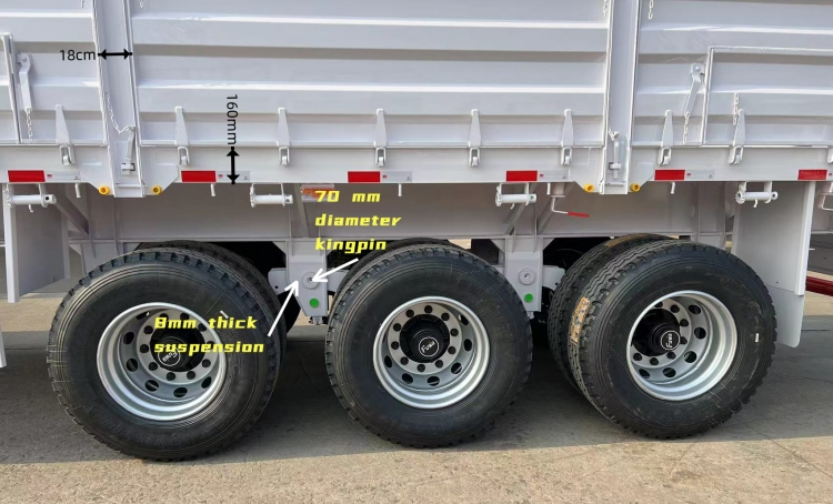 Tri Axle Dropside Trailer for Sale in Tanzania | Fence Drop Side Trailer