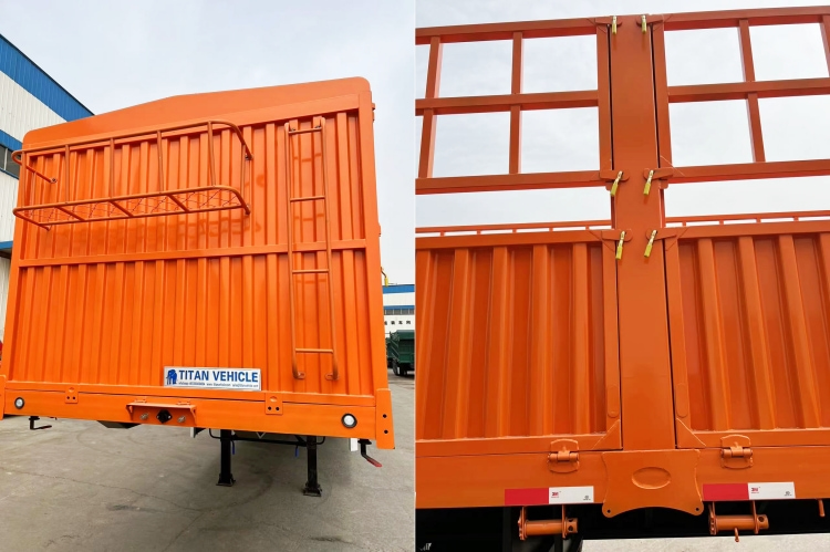 Tri Axle 50 Tons Fence Cargo Semi Trailer for Sale in Mauritius