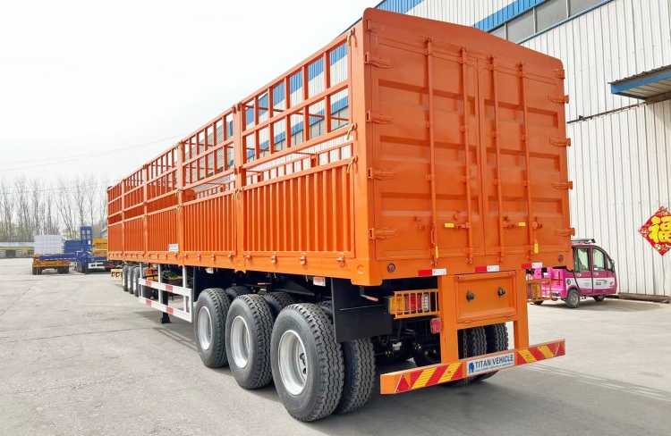 Tri Axle 50 Tons Fence Cargo Semi Trailer for Sale in Mauritius