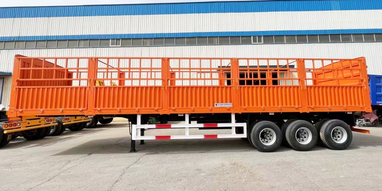 Tri Axle 50 Tons Fence Cargo Semi Trailer for Sale in Mauritius