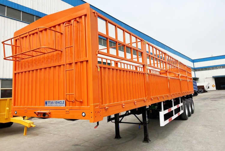 Tri Axle 50 Tons Fence Cargo Semi Trailer for Sale in Mauritius
