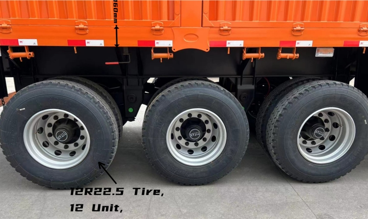 Tri Axle 50 Tons Fence Cargo Semi Trailer for Sale in Mauritius
