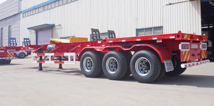 Tri Axle 40feet Container skeletal Semi Trailer for Sale in Tanzania