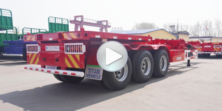 Tri Axle 40feet Container skeletal Semi Trailer for Sale in Tanzania