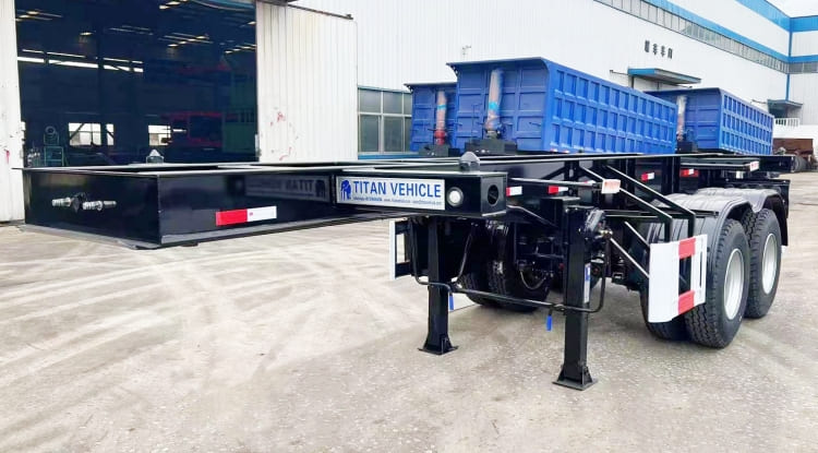 2 Axle 20 Ft Shipping Container Trailer Chassis for Sale in Mauritius