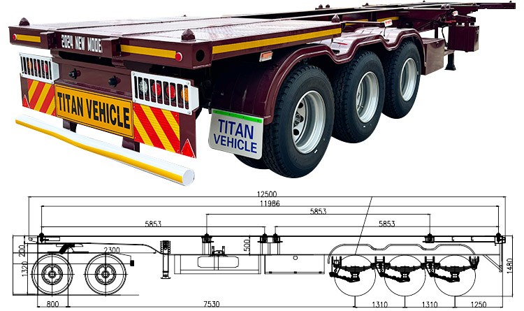 40 Ft Container Chassis for Sale in Panama