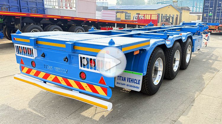 Tri Axle Shipping Container Skeleton Chassis Semi Trailer for Sale in Guam