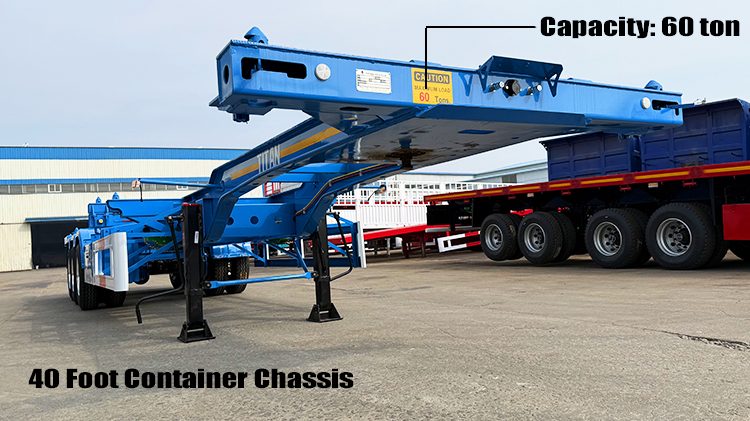 Tri Axle Shipping Container Skeleton Chassis Semi Trailer for Sale in Guam