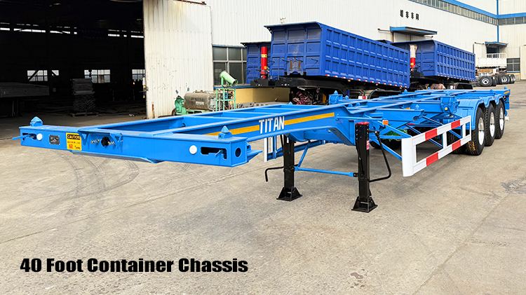 Tri Axle Shipping Container Skeleton Chassis Semi Trailer for Sale in Guam