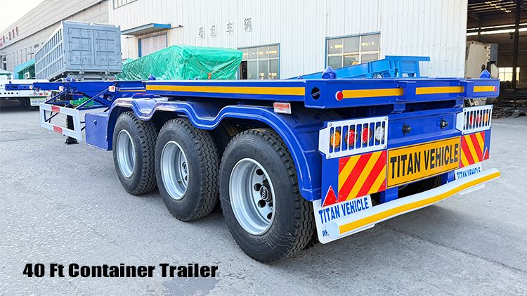 40 Ft Tri Axle Shipping Container Chassis for Sale in Guam