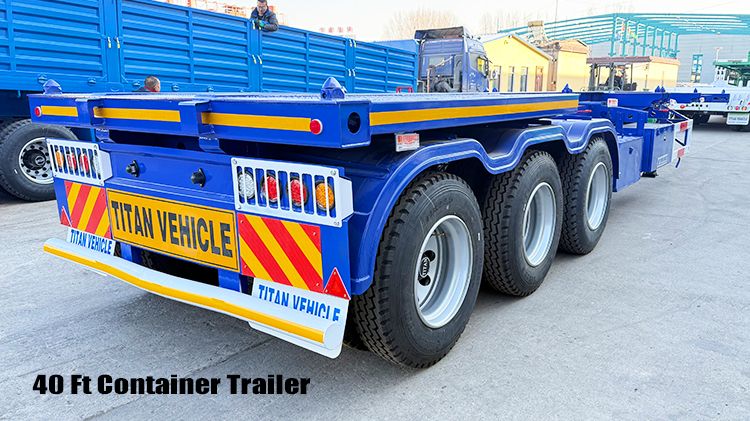 40 Ft Tri Axle Shipping Container Chassis for Sale in Guam