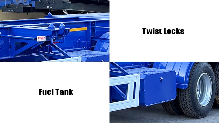 40 Ft Tri Axle Shipping Container Chassis for Sale in Guam