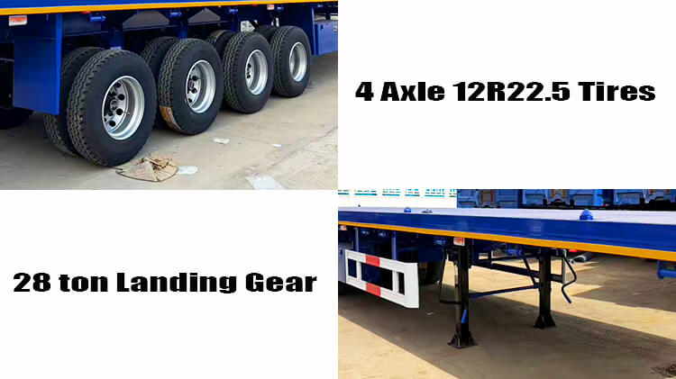 4 Axle Flat Bed Semi Trailer for Sale Near Me in Jamaica