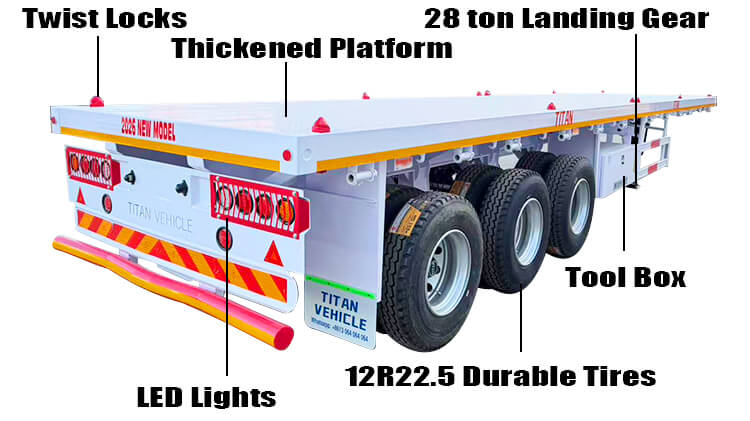 3 Axle 40 Ft Flatbed Trailer for Sale in Nigeria
