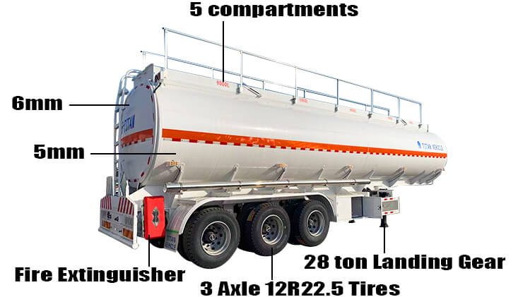 3 Axle Fuel Tanker Trailer for Sale Price in Mali