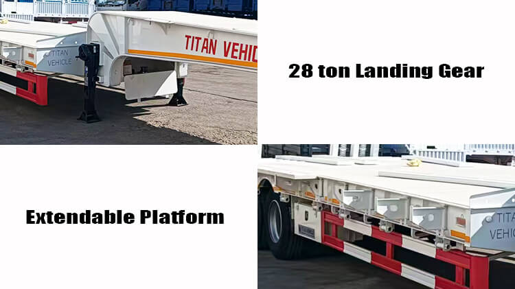 3 Axle 60 Ton Low Bed Trailer for Sale Price in Ghana