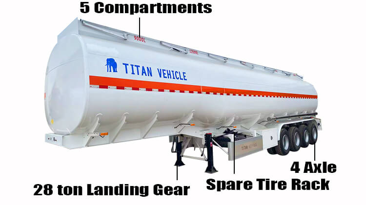4 Axle Petrol Petroleum Tanker Trailer for Sale Price in Burkina Faso