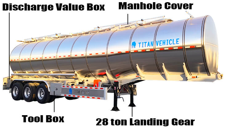 Titan 3 Axle Stainless Steel Tanker for Sale in Zambia