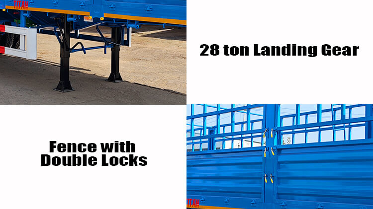 Titan 3 Axle Fence Cargo Semi Trailer for Sale in Sudan