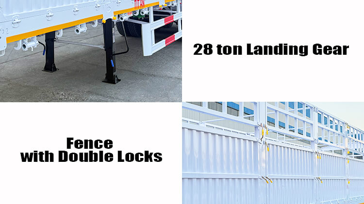 Titan 60 Ton Fence Semi Trailer for Sale Price in Tanzania